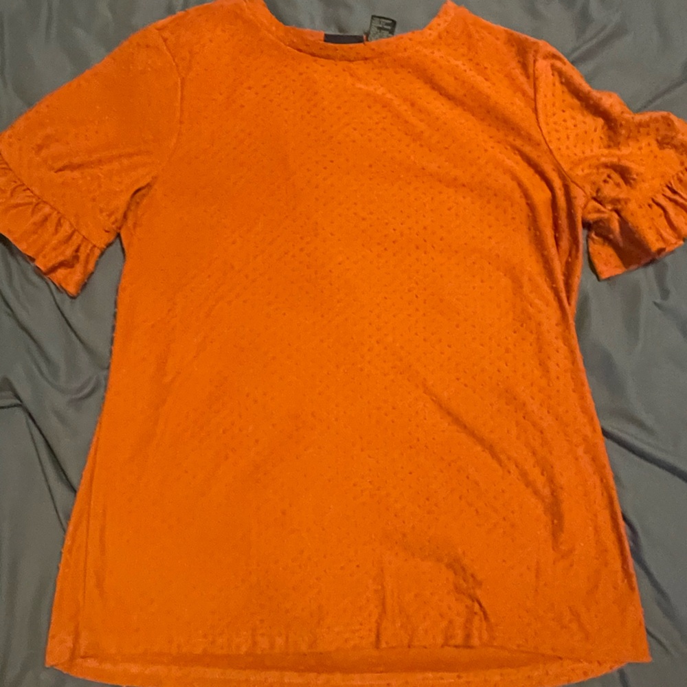 Aa Studio Orange Textured Knit Top